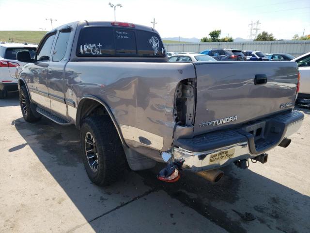 5TBBT4414YS051304 - 2000 TOYOTA TUNDRA ACCESS CAB GRAY photo 2