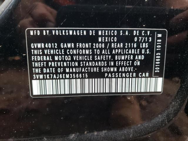 3VW1K7AJ6EM356615 - 2014 VOLKSWAGEN JETTA BASE 黑色 照片 13