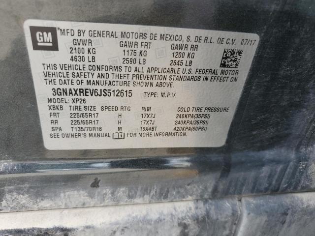 3GNAXREV6JS512615 - 2018 CHEVROLET EQUINOX LS Boz foto 13