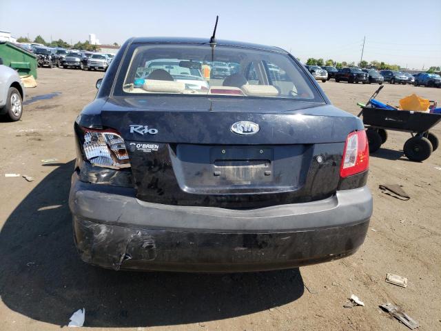 KNADE123266050546 - 2006 KIA RIO BLACK photo 6