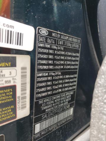 SALGV2TFXEA176348 - 2014 LAND ROVER RANGE ROVE AUTOBIOGRAPHY GREEN photo 14