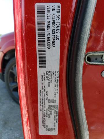 3C4PDCGBXLT259663 - 2020 DODGE JOURNEY CROSSROAD RED photo 13