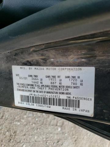 JM1BJ246021452852 - 2002 MAZDA PROTEGE PR5 Қара фото 12