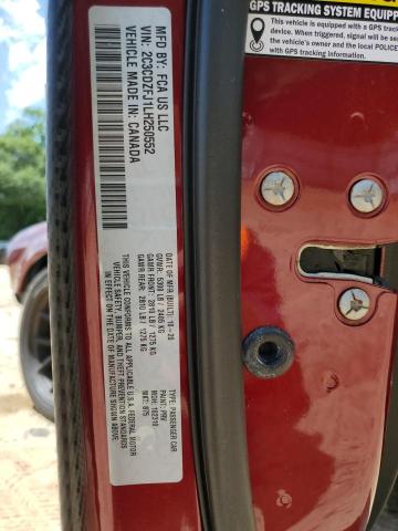 2C3CDZFJ1LH250552 - 2020 DODGE CHALLENGER R/T SCAT PACK MAROON photo 12