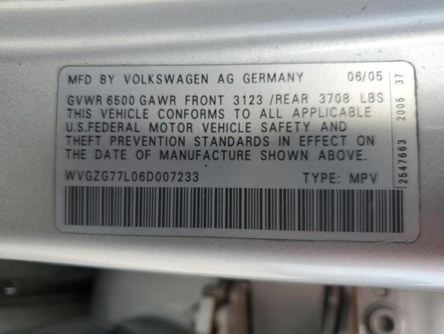 WVGZG77L06D007233 - 2006 VOLKSWAGEN TOUAREG 3.2 SILVER photo 14