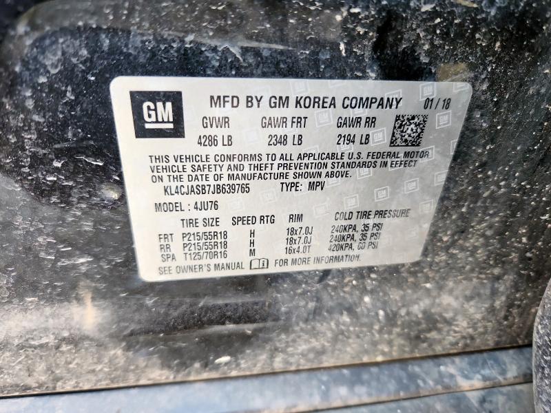 KL4CJASB7JB639765 - 2018 BUICK ENCORE PREFERRED Schwarz Foto 12