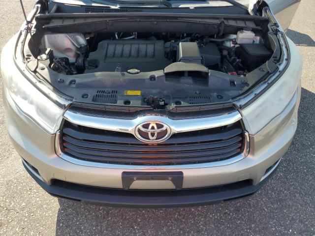 5TDJKRFH0ES036503 - 2014 TOYOTA HIGHLANDER XLE 金色 照片 12