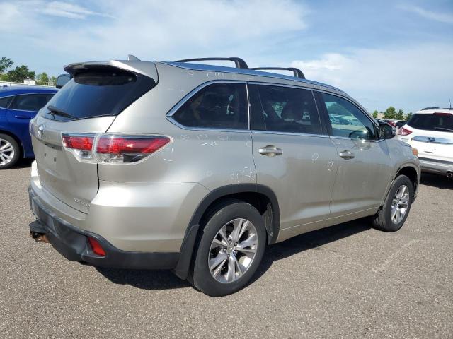 5TDJKRFH0ES036503 - 2014 TOYOTA HIGHLANDER XLE 金色 照片 3