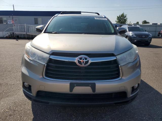 5TDJKRFH0ES036503 - 2014 TOYOTA HIGHLANDER XLE 金色 照片 5