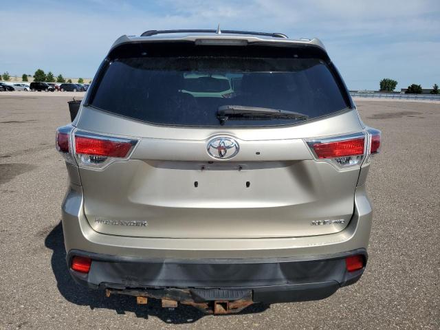 5TDJKRFH0ES036503 - 2014 TOYOTA HIGHLANDER XLE 金色 照片 6