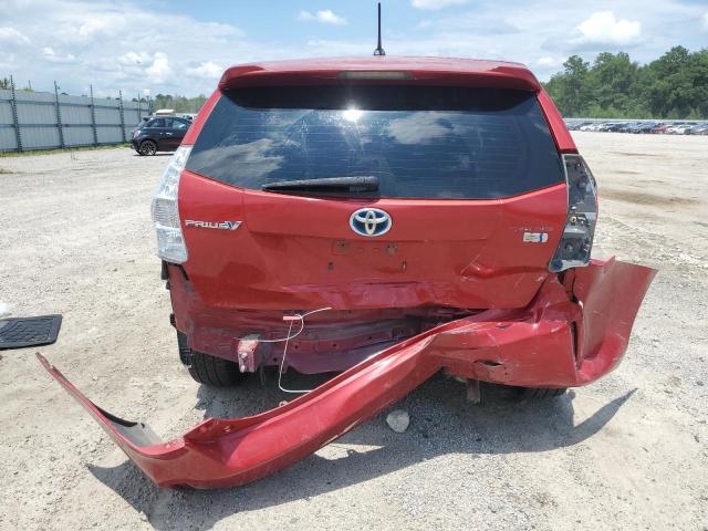 JTDZN3EU2C3181952 - 2012 TOYOTA PRIUS V RED photo 6