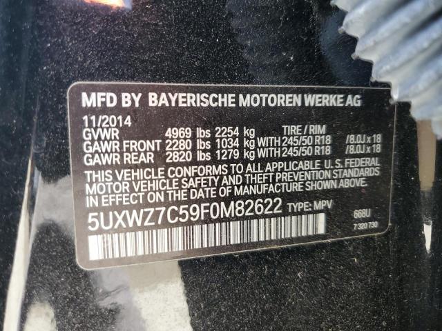 5UXWZ7C59F0M82622 - 2015 BMW X3 SDRIVE28I BLACK photo 13