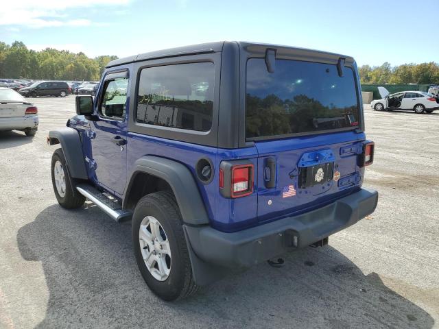 1C4GJXAN9JW320477 - 2018 JEEP WRANGLER SPORT BLUE photo 3