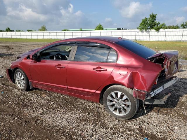 19XFA16869E003287 - 2009 HONDA CIVIC EX BURGUNDY photo 2