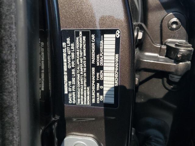 SJKCH5CP4HA019066 - 2017 INFINITI QX30 BASE BROWN photo 12