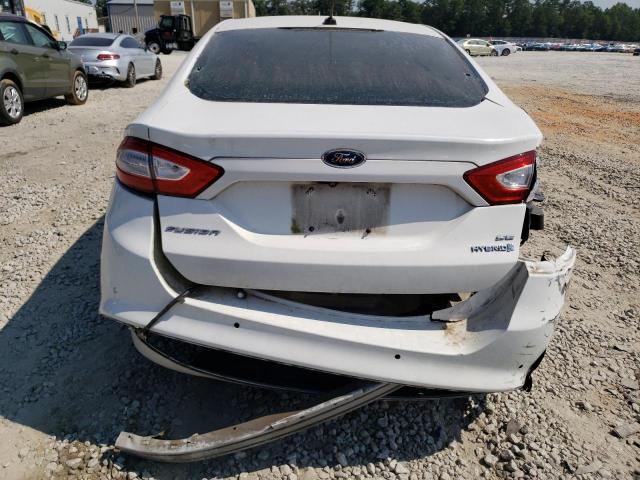 3FA6P0LU7GR163345 - 2016 FORD FUSION SE HYBRID WHITE photo 6