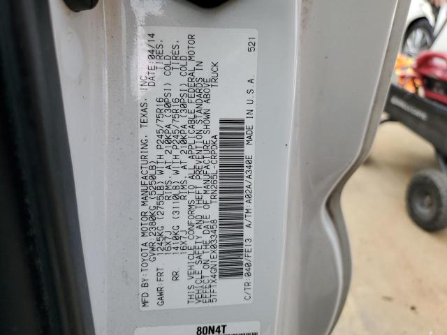 5TFTX4GN1EX033458 - 2014 TOYOTA TACOMA PRERUNNER ACCESS CAB WHITE photo 12