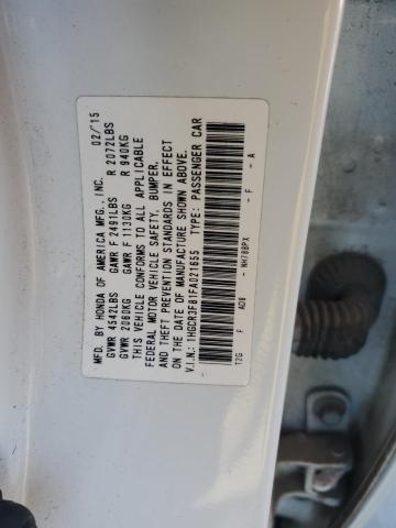 1HGCR3F81FA021655 - 2015 HONDA ACCORD EXL WHITE photo 13