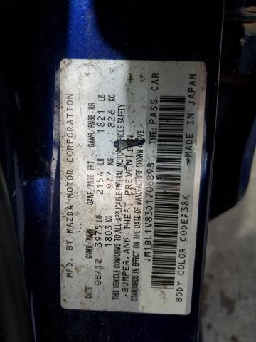 JM1BL1V83D1706898 - 2013 MAZDA 3 I 蓝色 照片 12