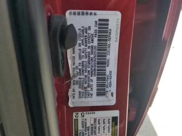 1NXBR32E26Z625120 - 2006 TOYOTA COROLLA CE 红色 照片 12