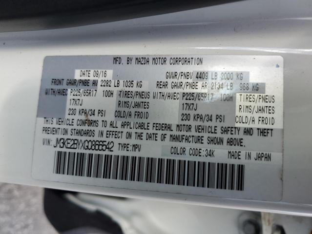 JM3KE2BYXG0866542 - 2016 MAZDA CX-5 SPORT WHITE photo 14