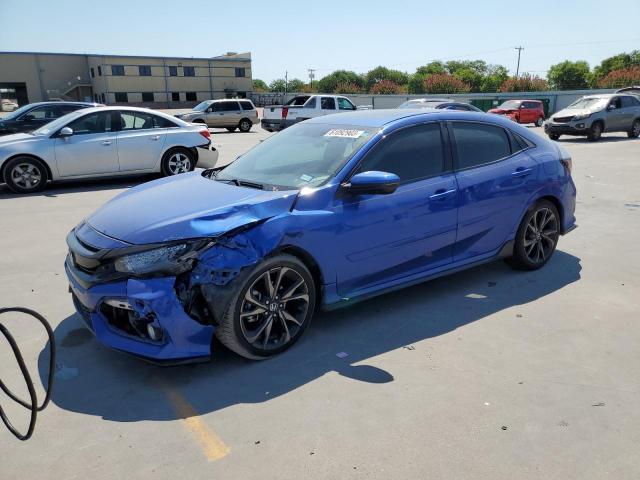 SHHFK7H90KU209726 - 2019 HONDA CIVIC SPORT TOURING BLUE photo 1