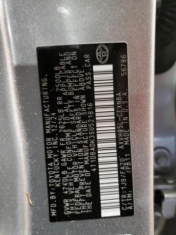 4T1DBADK3SU521816 - 2025 TOYOTA CAMRY XSE SILVER photo 13