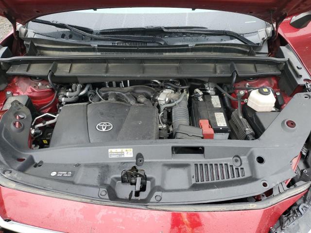 5TDGZRBH9MS057067 - 2021 TOYOTA HIGHLANDER XLE RED photo 12