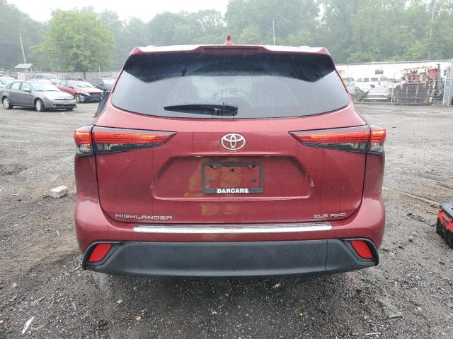 5TDGZRBH9MS057067 - 2021 TOYOTA HIGHLANDER XLE RED photo 6