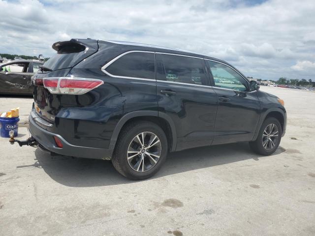 5TDKKRFH1GS156608 - 2016 TOYOTA HIGHLANDER XLE BLACK photo 3