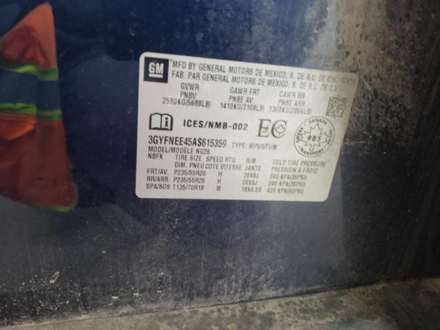 3GYFNEE45AS615359 - 2010 CADILLAC SRX PERFORMANCE COLLECTION Көк фото 13