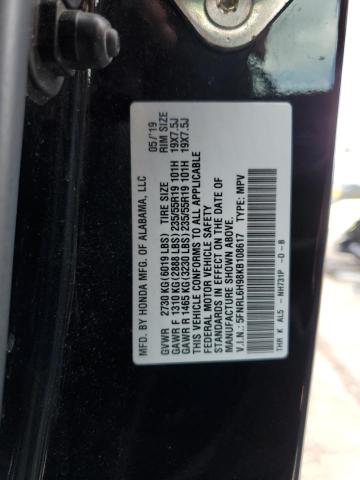 5FNRL6H98KB108617 - 2019 HONDA ODYSSEY ELITE BLACK photo 14