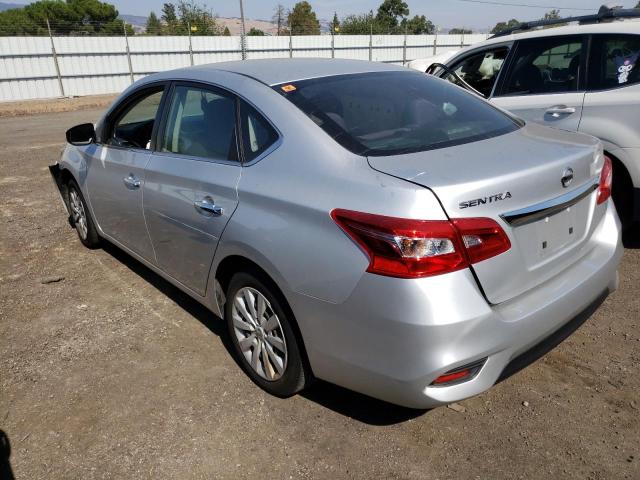 3N1AB7AP3HY336071 - 2017 NISSAN SENTRA S SILVER photo 2