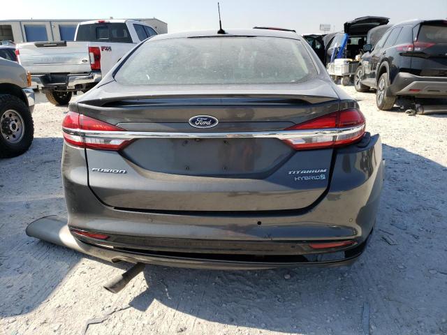 3FA6P0RU7JR191404 - 2018 FORD FUSION TITANIUM/PLATINUM HEV GRAY photo 6