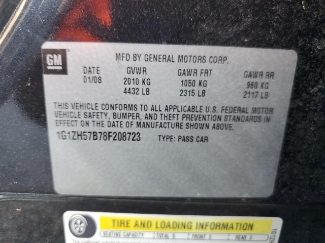 1G1ZH57B78F208723 - 2008 CHEVROLET MALIBU 1LT 黑色 照片 12