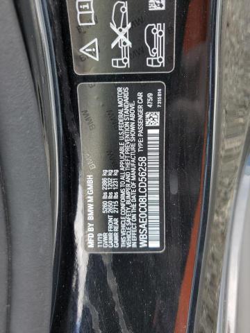 WBSAE0C08LCD56258 - 2020 BMW M8 BLACK photo 12