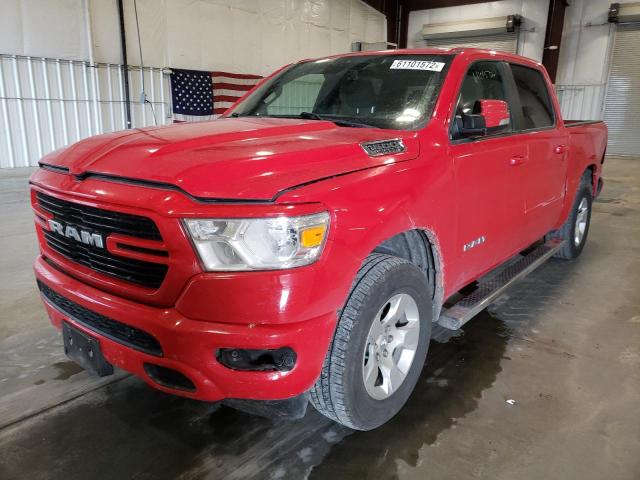 1C6SRFFT0KN556339 - 2019 RAM 1500 BIG HORN/LONE STAR RED photo 2