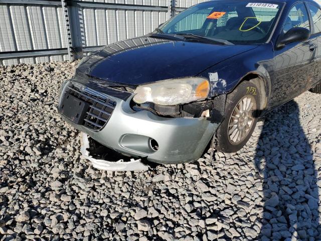 1C3EL46XX6N165448 - 2006 CHRYSLER SEBRING BLUE photo 9