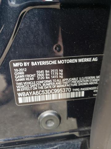 WBAYA6C53DC995370 - 2013 BMW 740 I BLACK photo 12