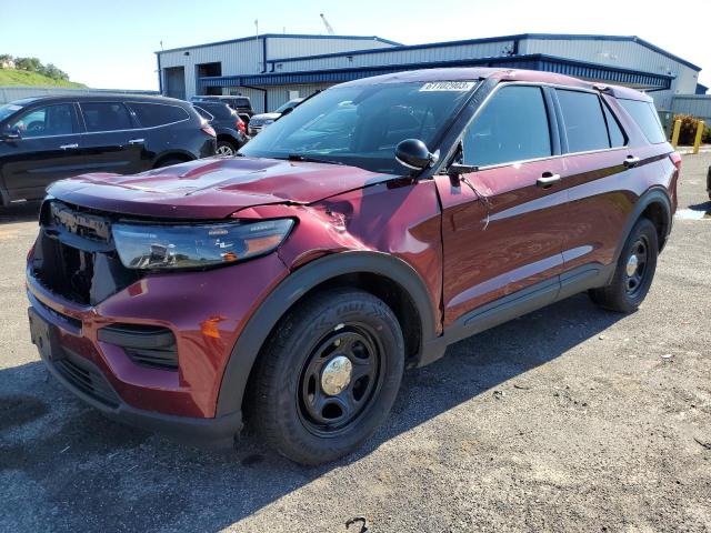 1FM5K8AB7LGC15526 - 2020 FORD EXPLORER POLICE INTERCEPTOR RED photo 1