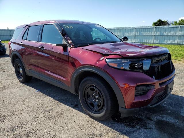 1FM5K8AB7LGC15526 - 2020 FORD EXPLORER POLICE INTERCEPTOR RED photo 4