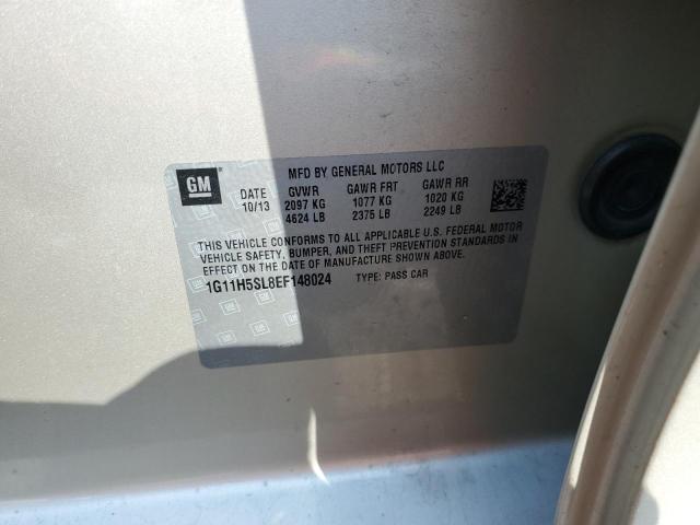 1G11H5SL8EF148024 - 2014 CHEVROLET MALIBU LTZ ბეჟი ფოტო 12
