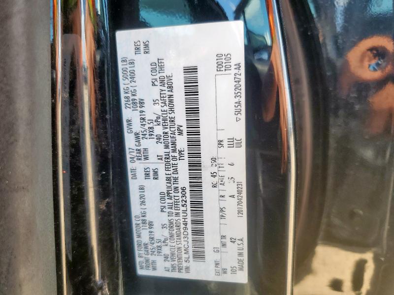 5LMCJ3D94HUL52306 - 2017 LINCOLN MKC RESERVE Siyah fotoğraf 13