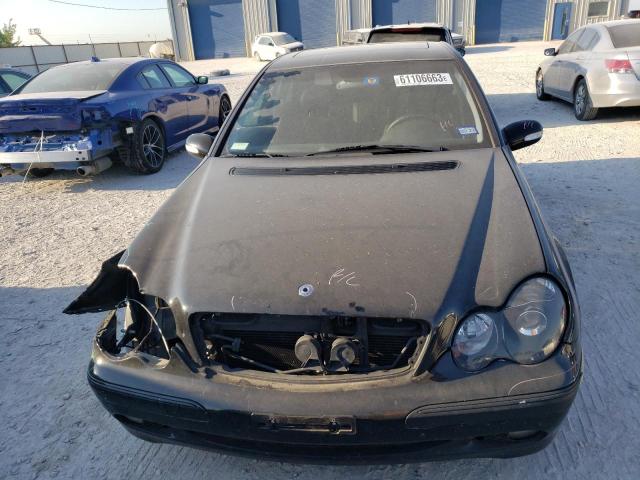 WDBRF61J03F376486 - 2003 MERCEDES-BENZ C 240 BLACK photo 5