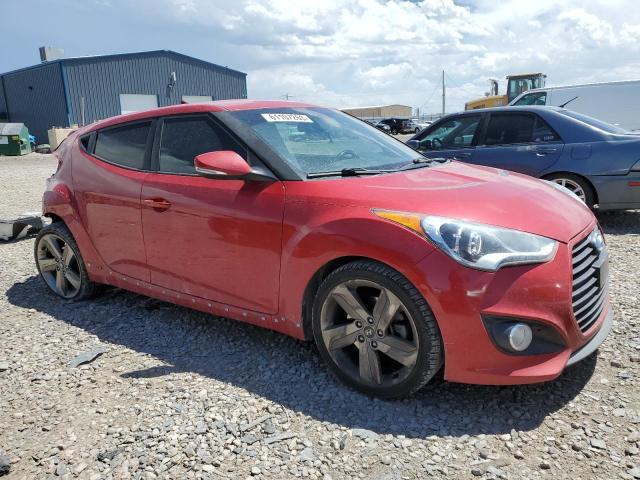 KMHTC6AE3EU192754 - 2014 HYUNDAI VELOSTER TURBO RED photo 4