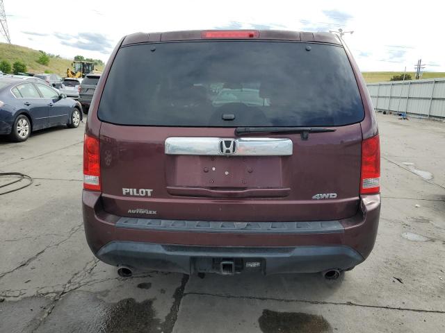 5FNYF4H58DB049785 - 2013 HONDA PILOT EXL BURGUNDY photo 6