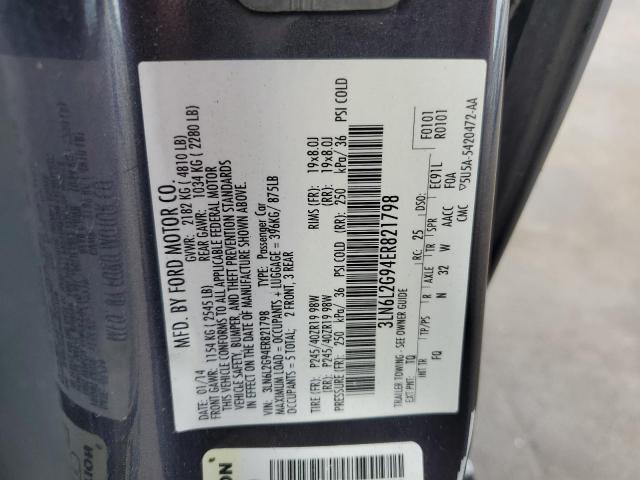 3LN6L2G94ER821798 - 2014 LINCOLN MKZ Graphit Foto 12