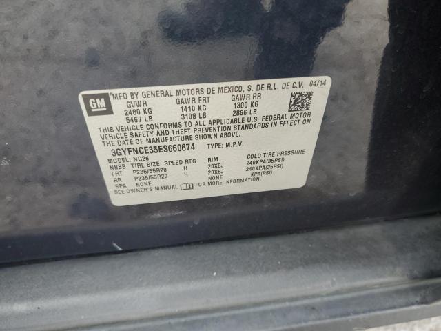 3GYFNCE35ES660674 - 2014 CADILLAC SRX PERFORMANCE COLLECTION Noir photo 12