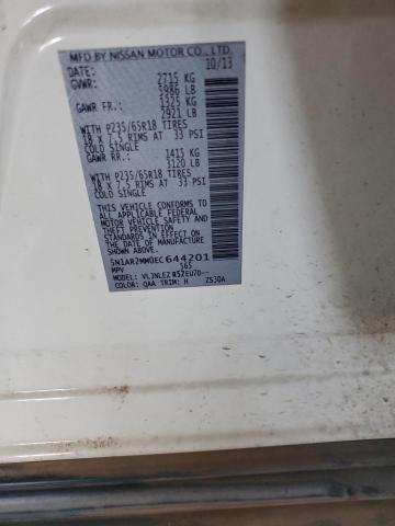 5N1AR2MM0EC644201 - 2014 NISSAN PATHFINDER S თეთრი ფოტო 14