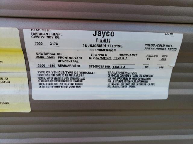 1UJBJ0BM0L1710195 - 2020 JAYCO JAY FLIGHT SILVER photo 10